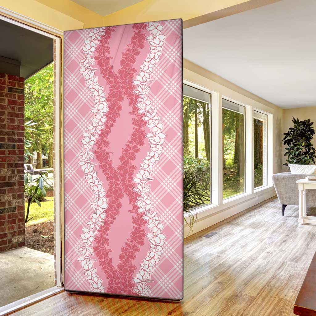 Hawaii Aloha Plumeria Lei Pink Palaka Door Cover LT7 - Polynesian Pride