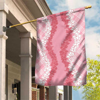 Hawaii Aloha Plumeria Lei Pink Palaka Garden Flag LT7 House Flag Pink - Polynesian Pride