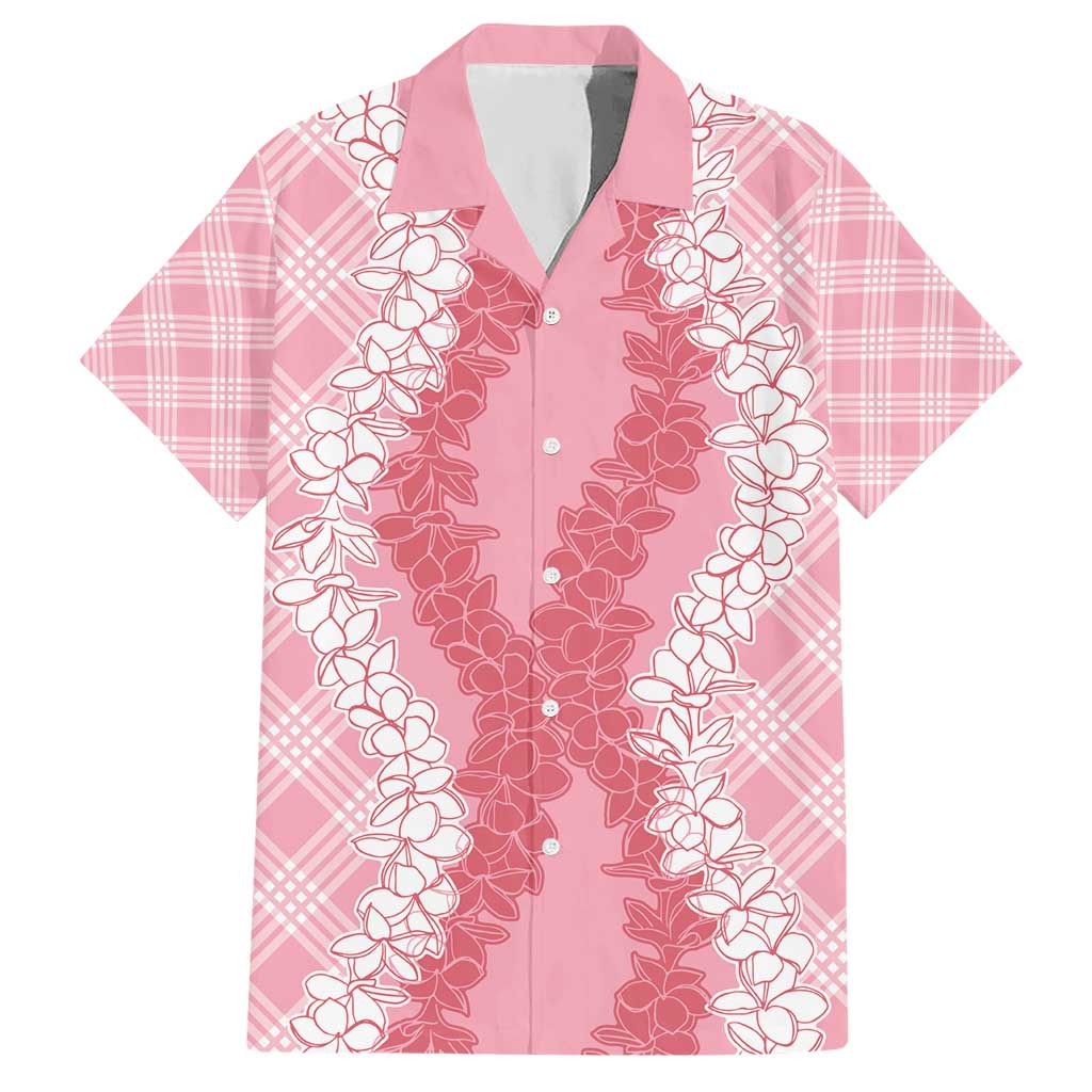 Hawaii Aloha Plumeria Lei Pink Palaka Hawaiian Shirt LT7 Pink - Polynesian Pride