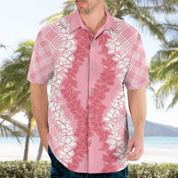 Hawaii Aloha Plumeria Lei Pink Palaka Hawaiian Shirt LT7 - Polynesian Pride