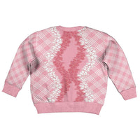 Hawaii Aloha Plumeria Lei Pink Palaka Kid Ugly Christmas Sweater LT7 - Polynesian Pride