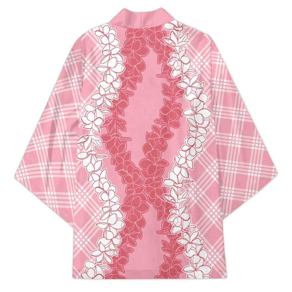 Hawaii Aloha Plumeria Lei Pink Palaka Kimono LT7 - Polynesian Pride