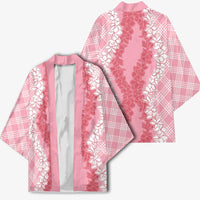 Hawaii Aloha Plumeria Lei Pink Palaka Kimono LT7 - Polynesian Pride