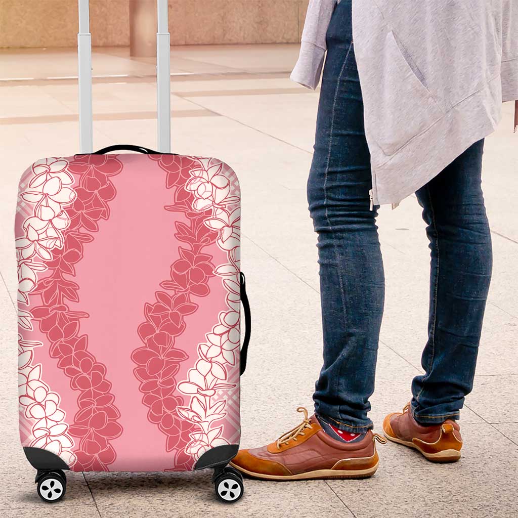Hawaii Aloha Plumeria Lei Pink Palaka Luggage Cover LT7 Pink - Polynesian Pride