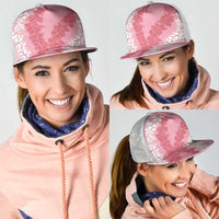 Hawaii Aloha Plumeria Lei Pink Palaka Mesh Trucker Cap LT7 - Polynesian Pride