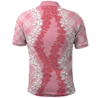 Hawaii Aloha Plumeria Lei Pink Palaka Polo Shirt LT7 - Polynesian Pride