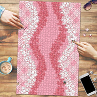 Hawaii Aloha Plumeria Lei Pink Palaka Puzzle LT7 Pink - Polynesian Pride