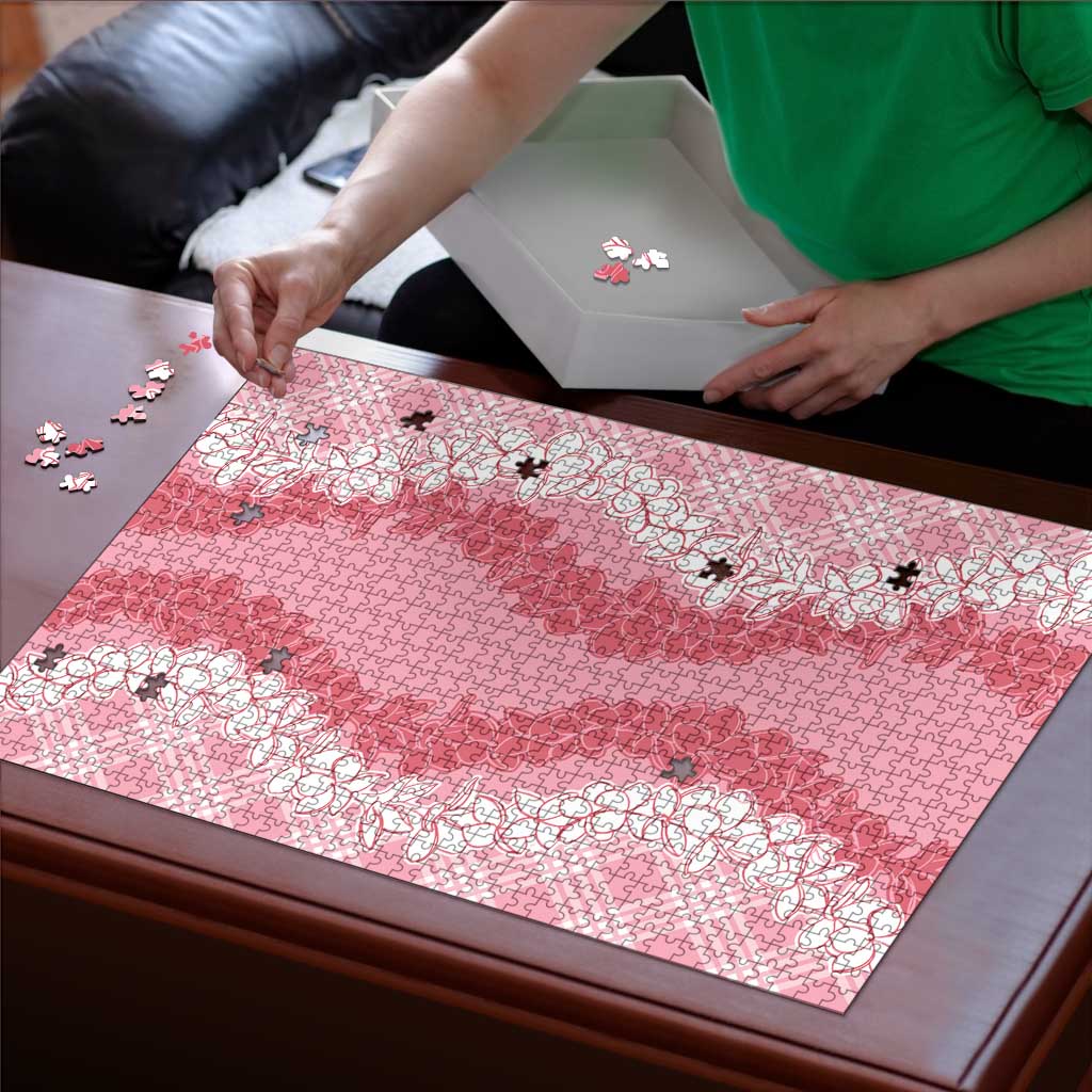 Hawaii Aloha Plumeria Lei Pink Palaka Puzzle LT7 - Polynesian Pride