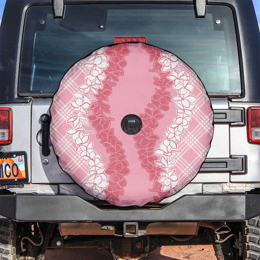 Hawaii Aloha Plumeria Lei Pink Palaka Spare Tire Cover LT7 Pink - Polynesian Pride