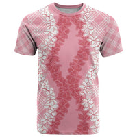 Hawaii Aloha Plumeria Lei Pink Palaka T Shirt LT7 Pink - Polynesian Pride