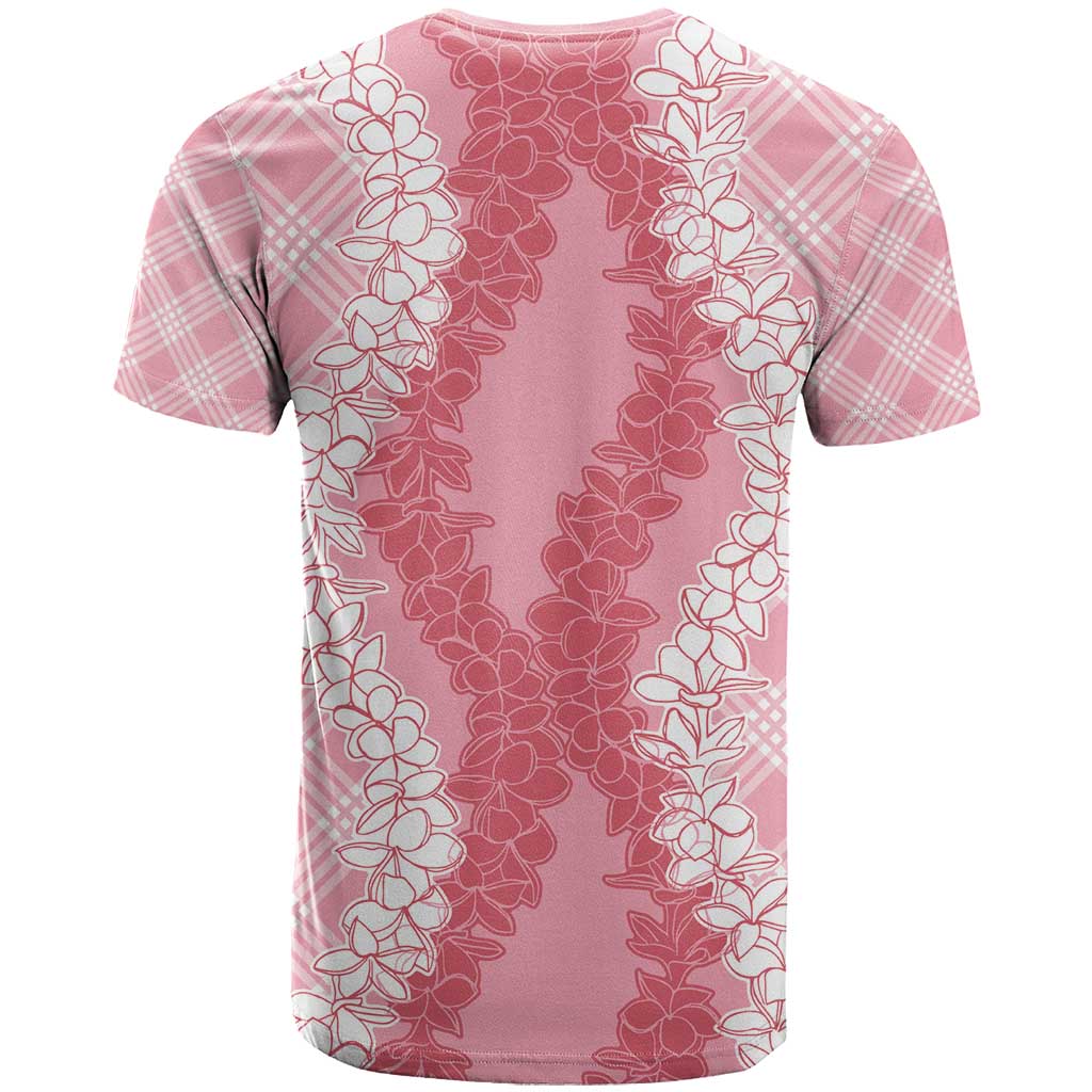 Hawaii Aloha Plumeria Lei Pink Palaka T Shirt LT7 - Polynesian Pride