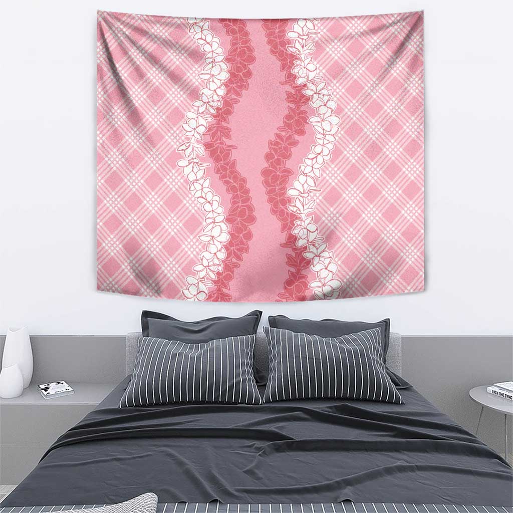Hawaii Aloha Plumeria Lei Pink Palaka Tapestry LT7 - Polynesian Pride