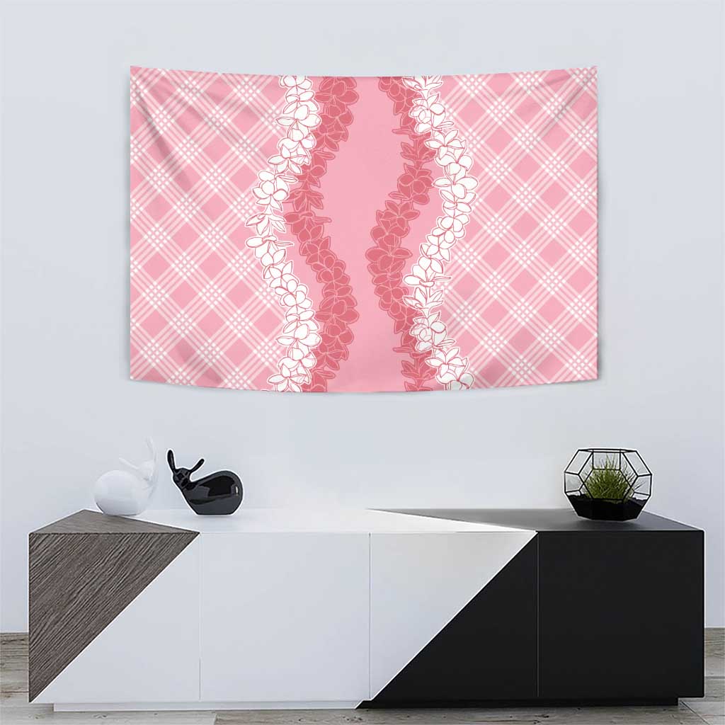Hawaii Aloha Plumeria Lei Pink Palaka Tapestry LT7 - Polynesian Pride