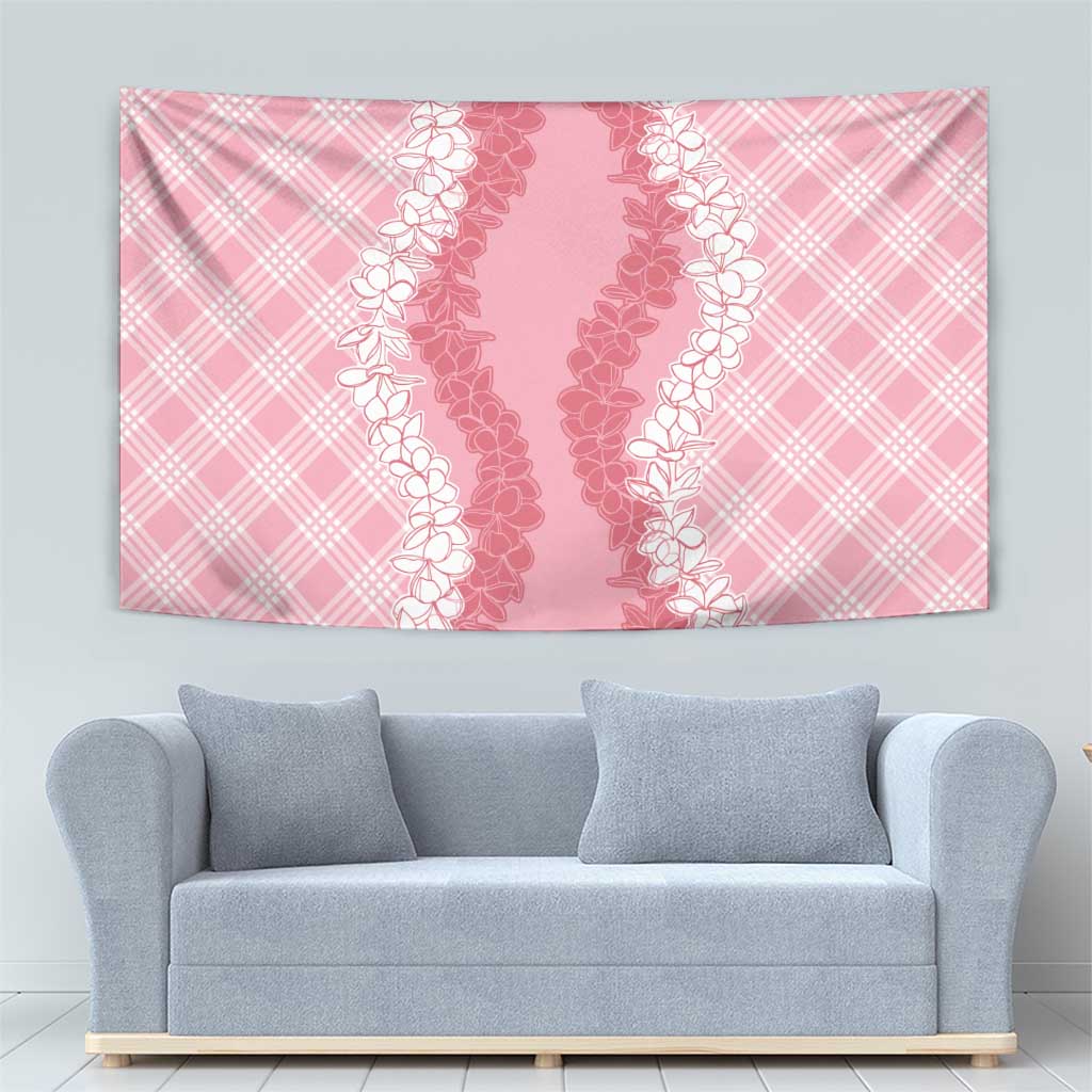 Hawaii Aloha Plumeria Lei Pink Palaka Tapestry LT7 - Polynesian Pride