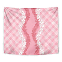 Hawaii Aloha Plumeria Lei Pink Palaka Tapestry LT7 - Polynesian Pride