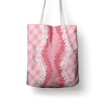 Hawaii Aloha Plumeria Lei Pink Palaka Tote Bag LT7 - Polynesian Pride