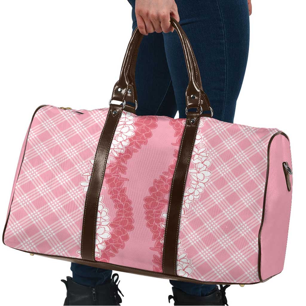 Hawaii Aloha Plumeria Lei Pink Palaka Travel Bag LT7 - Polynesian Pride