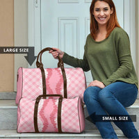 Hawaii Aloha Plumeria Lei Pink Palaka Travel Bag LT7 - Polynesian Pride