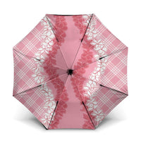 Hawaii Aloha Plumeria Lei Pink Palaka Umbrella LT7 One Size Folded 11.42 inch Opened Diameter 37.4 inch Pink - Polynesian Pride