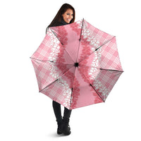 Hawaii Aloha Plumeria Lei Pink Palaka Umbrella LT7 - Polynesian Pride