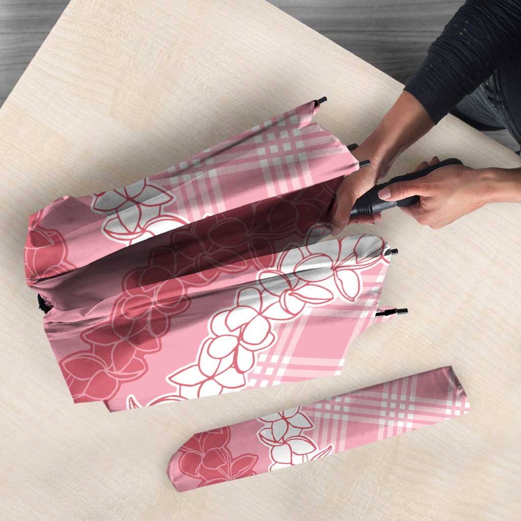 Hawaii Aloha Plumeria Lei Pink Palaka Umbrella LT7 - Polynesian Pride