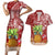 Mele Kalikimaka Hawaii Christmas Couples Matching Short Sleeve Bodycon Dress and Hawaiian Shirt Pineapple Party LT7 Red - Polynesian Pride