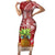 Mele Kalikimaka Hawaii Christmas Family Matching Short Sleeve Bodycon Dress and Hawaiian Shirt Pineapple Party LT7 Mom's Dress Red - Polynesian Pride