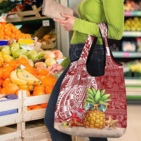 Mele Kalikimaka Hawaii Christmas Grocery Bag Pineapple Party LT7 - Polynesian Pride