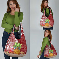 Mele Kalikimaka Hawaii Christmas Grocery Bag Pineapple Party LT7 - Polynesian Pride