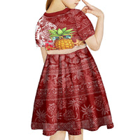 Mele Kalikimaka Hawaii Christmas Kid Short Sleeve Dress Pineapple Party LT7 - Polynesian Pride