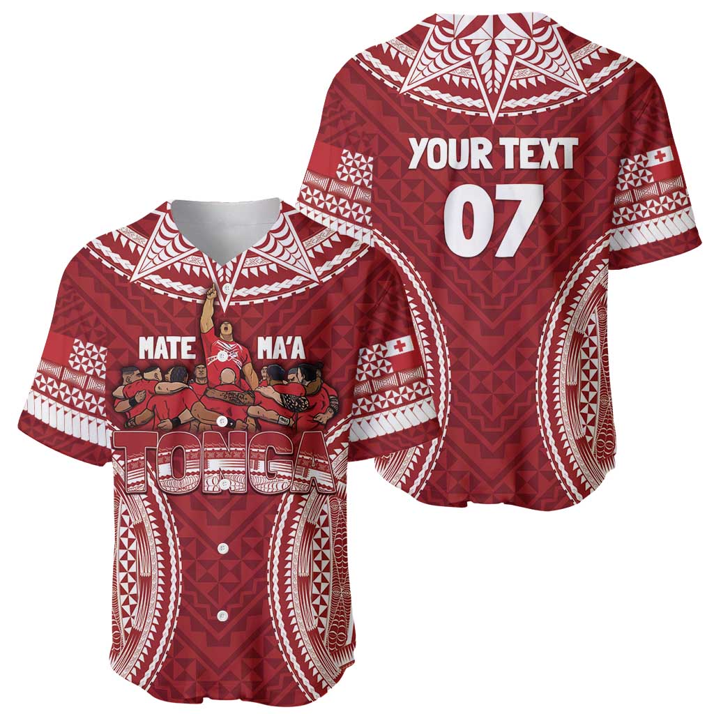 Personalized Mate Maa Tonga Rugby Baseball Jersey Ofa Atu Tonga LT7 - Polynesian Pride
