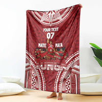 Personalized Mate Maa Tonga Rugby Blanket Ofa Atu Tonga LT7 - Polynesian Pride