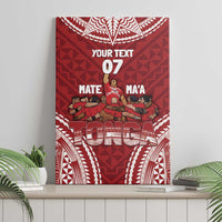 Personalized Mate Maa Tonga Rugby Canvas Wall Art Ofa Atu Tonga LT7 - Polynesian Pride