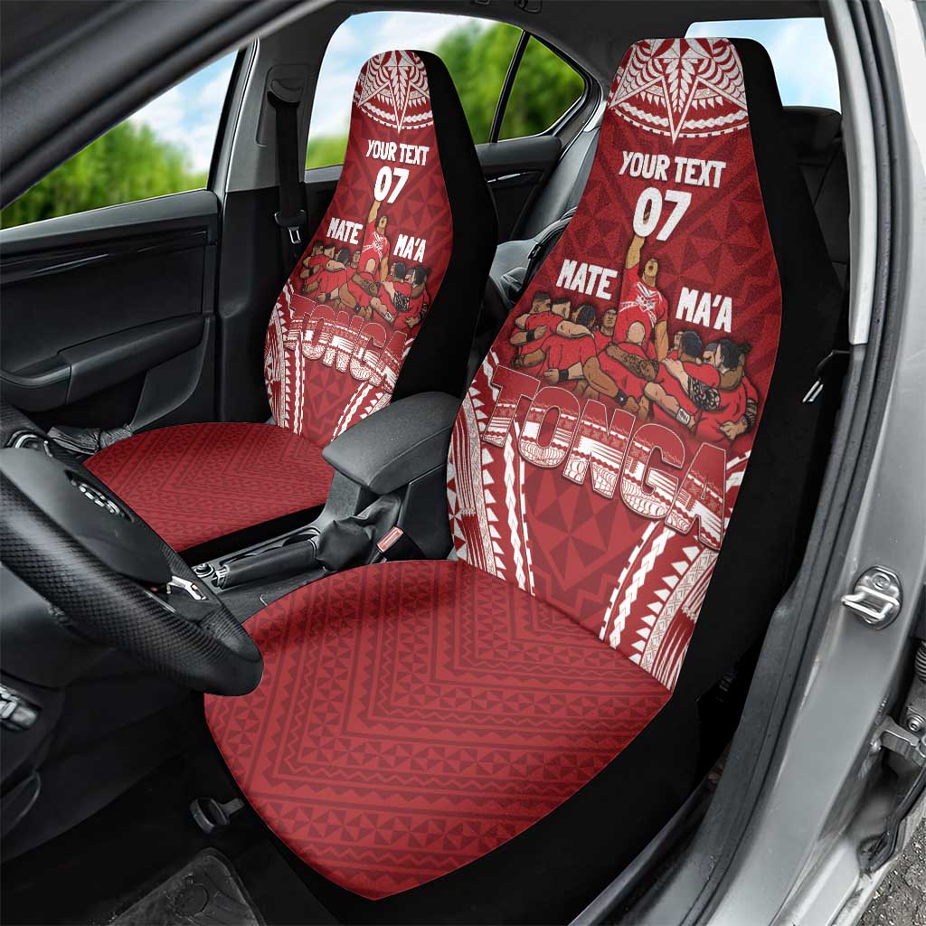 Personalized Mate Maa Tonga Rugby Car Seat Cover Ofa Atu Tonga LT7 - Polynesian Pride