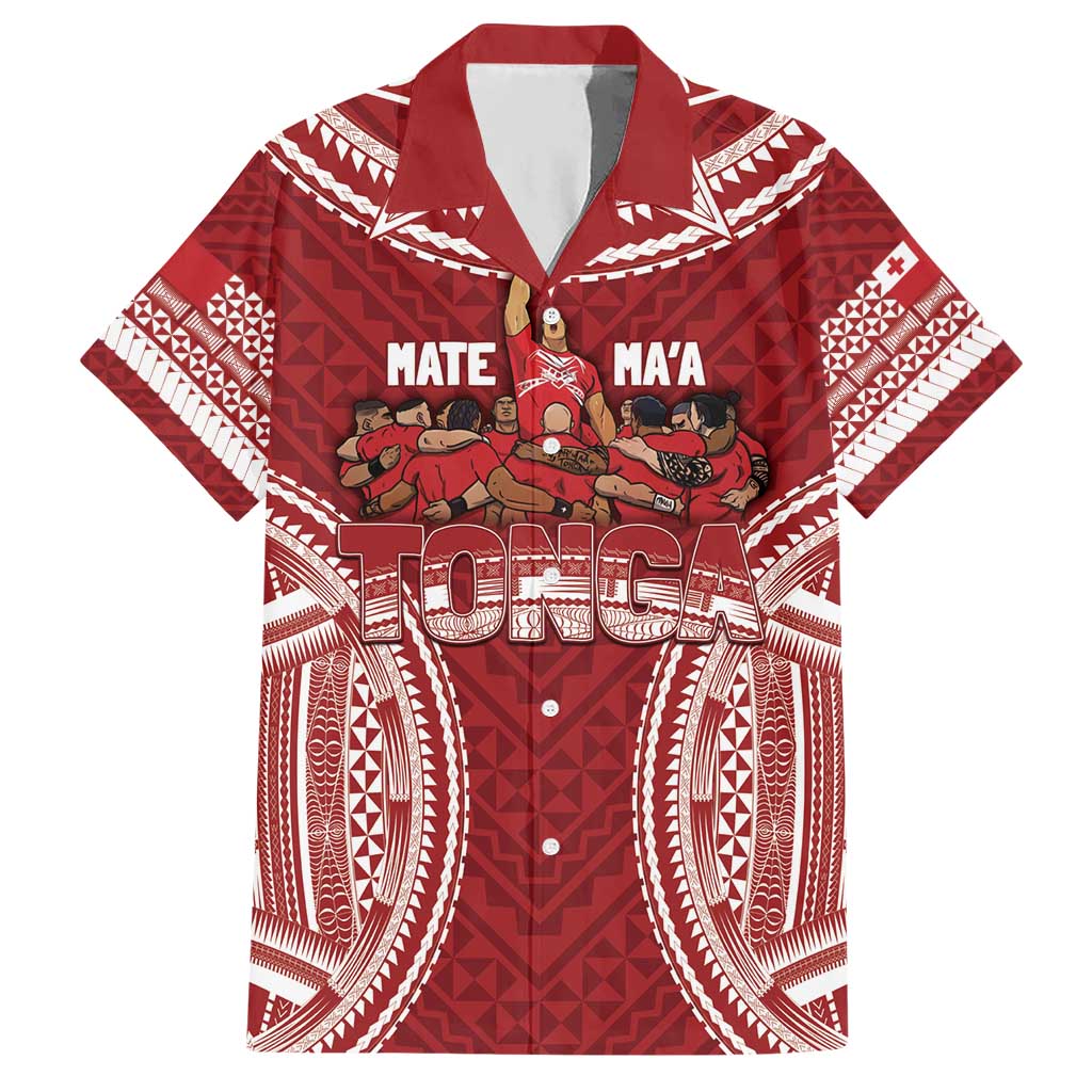 Personalized Mate Maa Tonga Rugby Hawaiian Shirt Ofa Atu Tonga LT7 Red - Polynesian Pride