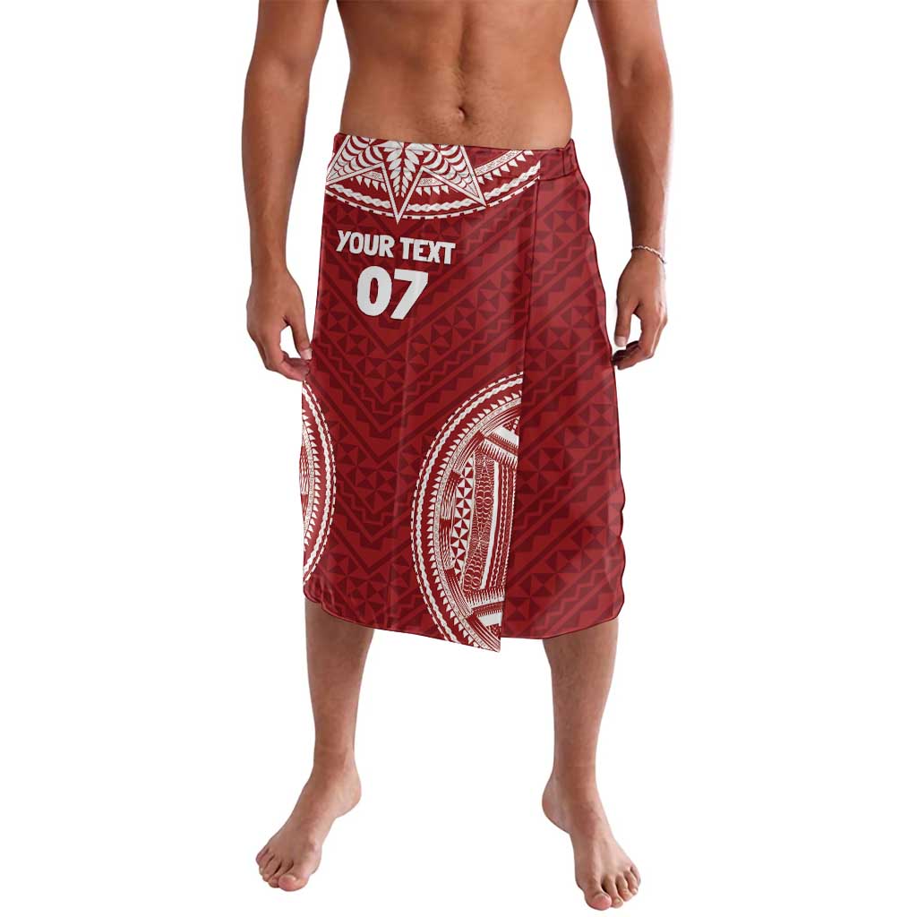 Personalized Mate Maa Tonga Rugby Lavalava Ofa Atu Tonga LT7 Red - Polynesian Pride