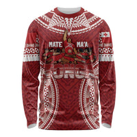 Personalized Mate Maa Tonga Rugby Long Sleeve Shirt Ofa Atu Tonga LT7 Unisex Red - Polynesian Pride