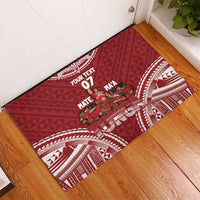 Personalized Mate Maa Tonga Rugby Rubber Doormat Ofa Atu Tonga LT7 - Polynesian Pride