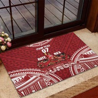 Personalized Mate Maa Tonga Rugby Rubber Doormat Ofa Atu Tonga LT7 - Polynesian Pride