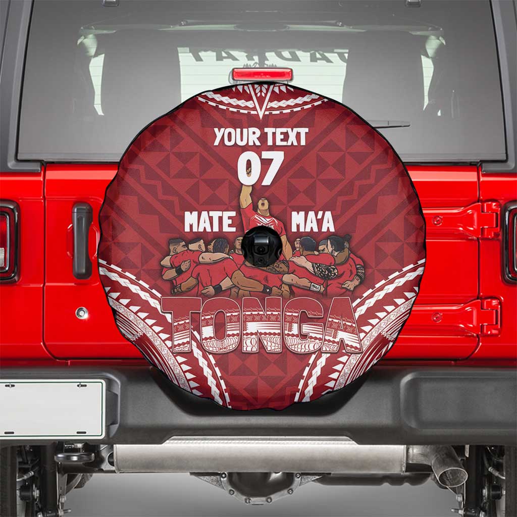 Personalized Mate Maa Tonga Rugby Spare Tire Cover Ofa Atu Tonga LT7 - Polynesian Pride