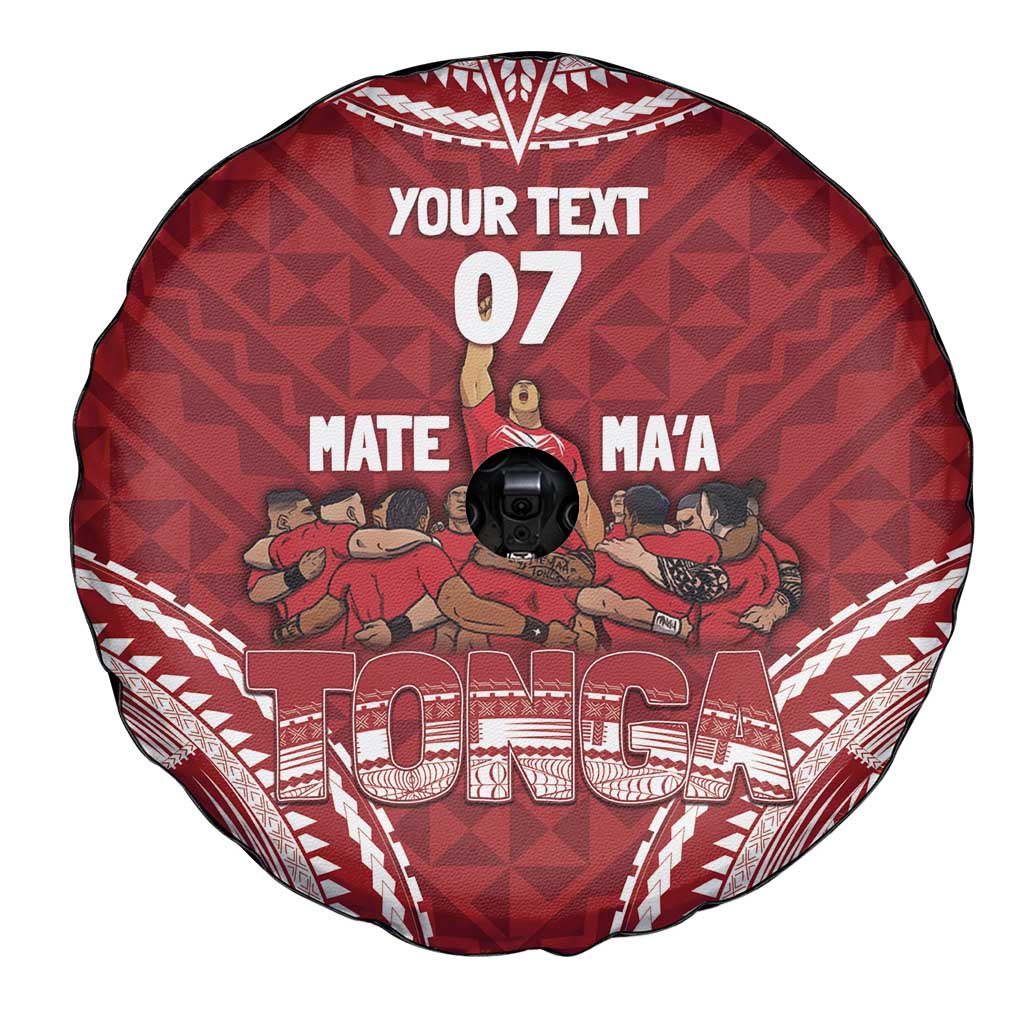 Personalized Mate Maa Tonga Rugby Spare Tire Cover Ofa Atu Tonga LT7 - Polynesian Pride
