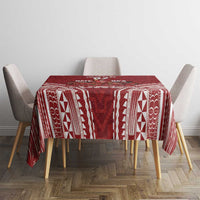 Personalized Mate Maa Tonga Rugby Tablecloth Ofa Atu Tonga LT7 - Polynesian Pride