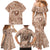 Hawaii Plumeria Family Matching Mermaid Dress and Hawaiian Shirt Hau'oli la Makuahine Beige LT7 - Polynesian Pride