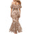 Hawaii Plumeria Family Matching Mermaid Dress and Hawaiian Shirt Hau'oli la Makuahine Beige LT7 - Polynesian Pride