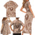 Hawaii Plumeria Family Matching Short Sleeve Bodycon Dress and Hawaiian Shirt Hau'oli la Makuahine Beige LT7 - Polynesian Pride