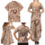 Hawaii Plumeria Family Matching Summer Maxi Dress and Hawaiian Shirt Hau'oli la Makuahine Beige LT7 - Polynesian Pride