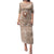 Hawaii Plumeria Puletasi Hau'oli la Makuahine Beige LT7 Long Dress Beige - Polynesian Pride