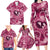 Hawaii Plumeria Family Matching Long Sleeve Bodycon Dress and Hawaiian Shirt Hau'oli la Makuahine Rosy LT7 - Polynesian Pride