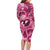 Hawaii Plumeria Family Matching Long Sleeve Bodycon Dress and Hawaiian Shirt Hau'oli la Makuahine Rosy LT7 - Polynesian Pride