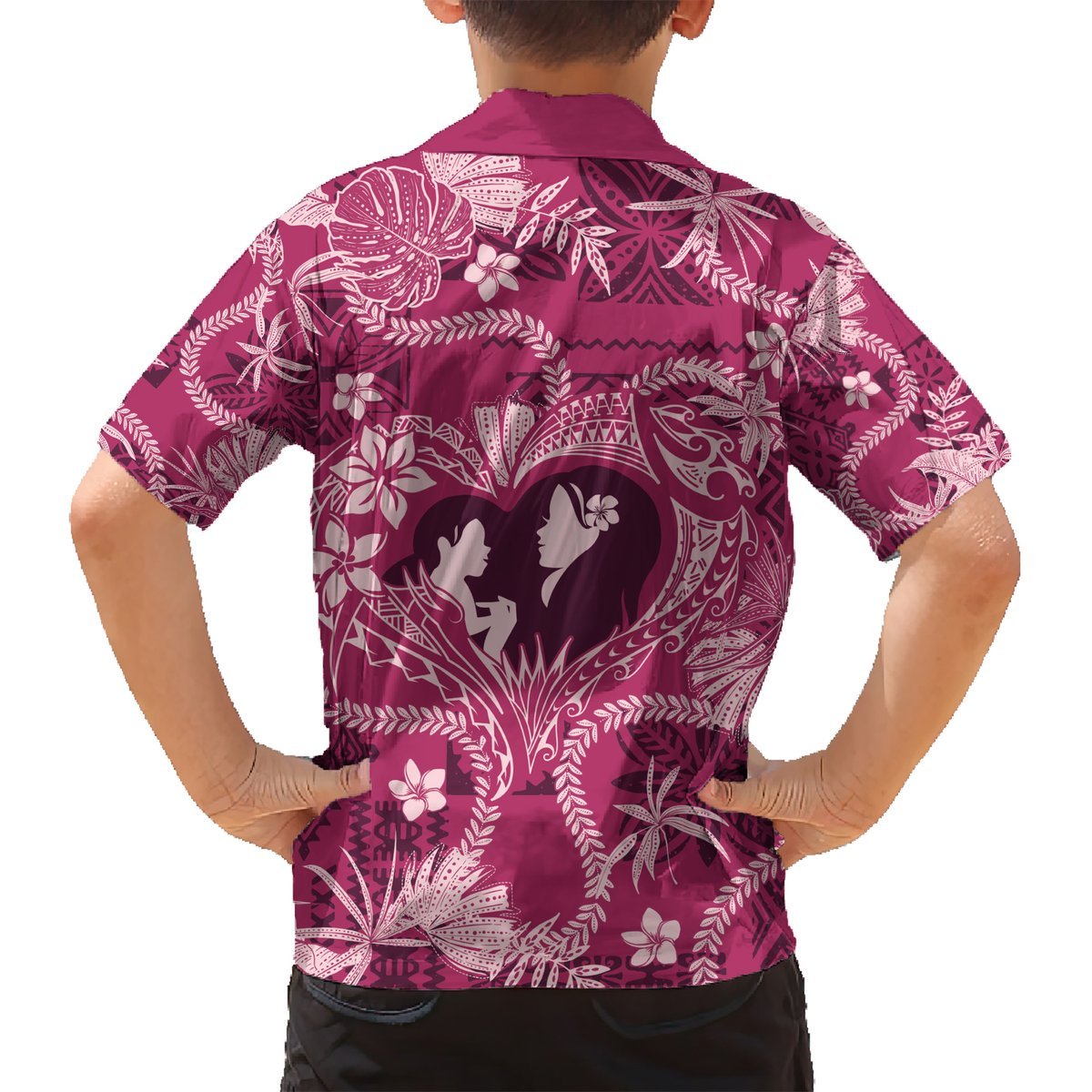 Hawaii Plumeria Hawaiian Shirt Hau'oli la Makuahine Rosy LT7 - Polynesian Pride